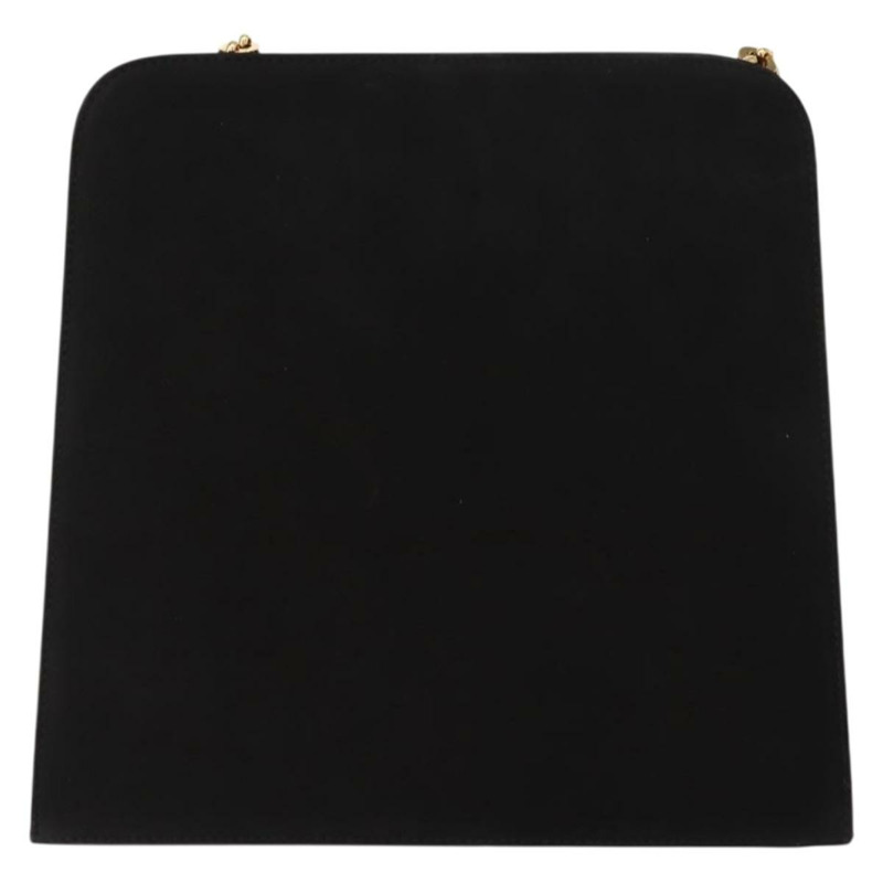 【日本直送】Salvatore Ferragamo Chain Gancini 單肩包，黑色麂皮，金色，正品，貨號 150385-1