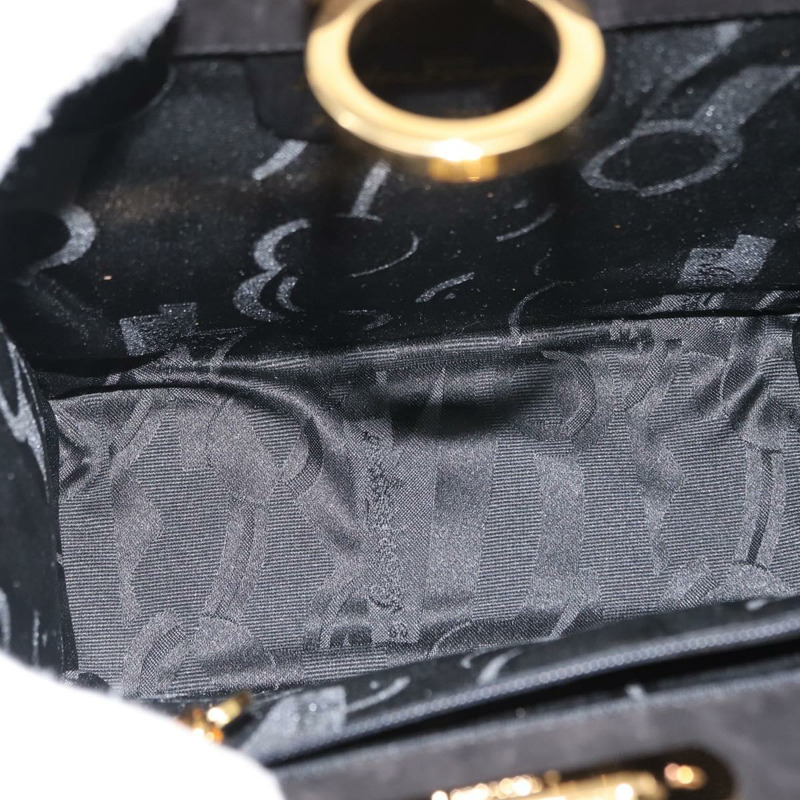 【日本直送】Salvatore Ferragamo Chain Gancini 單肩包，黑色麂皮，金色，正品，貨號 150385-10