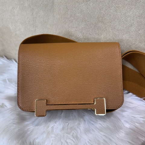 Hermes Geta 28焦糖山羊皮Mysore木屐包 近全新