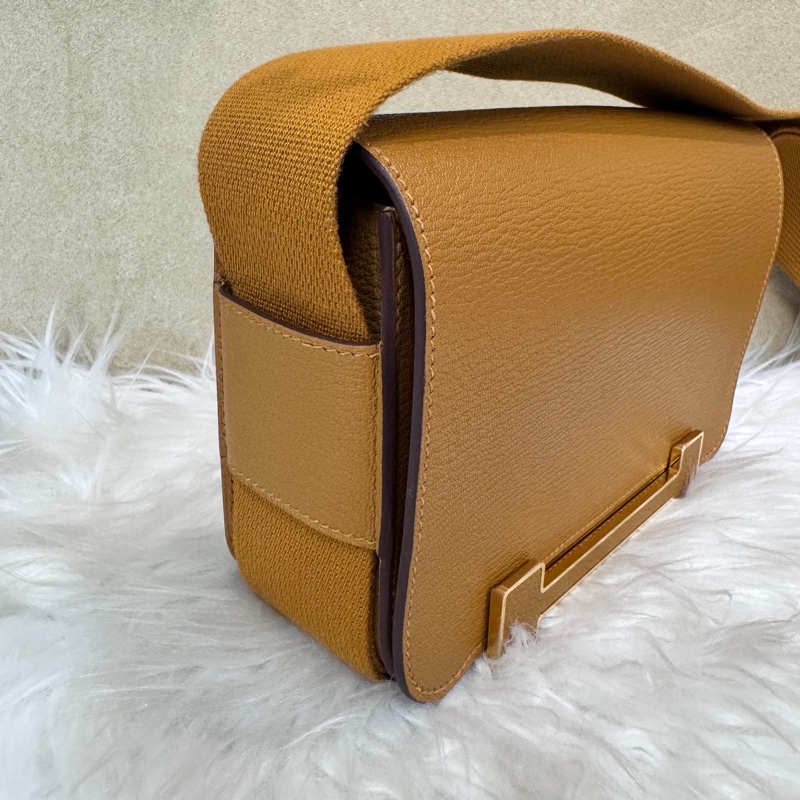 Hermes Geta 28焦糖山羊皮Mysore木屐包 近全新-2