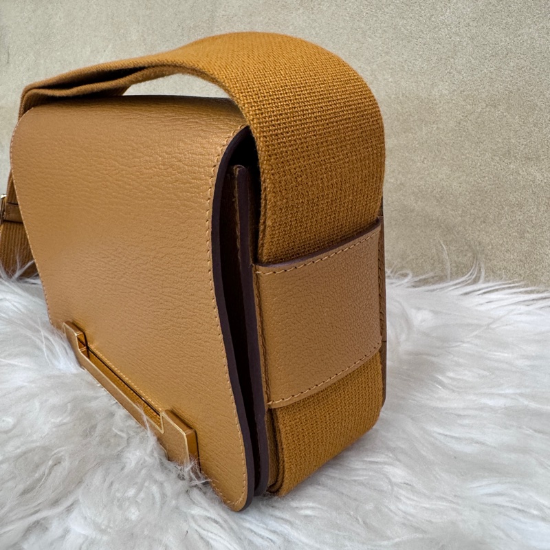 Hermes Geta 28焦糖山羊皮Mysore木屐包 近全新-3