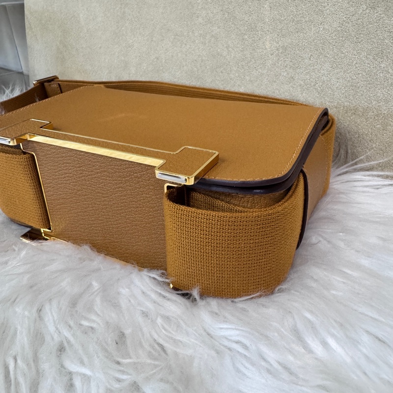 Hermes Geta 28焦糖山羊皮Mysore木屐包 近全新-6