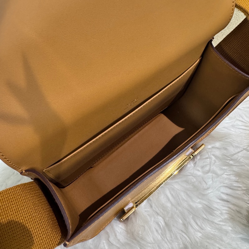 Hermes Geta 28焦糖山羊皮Mysore木屐包 近全新-9