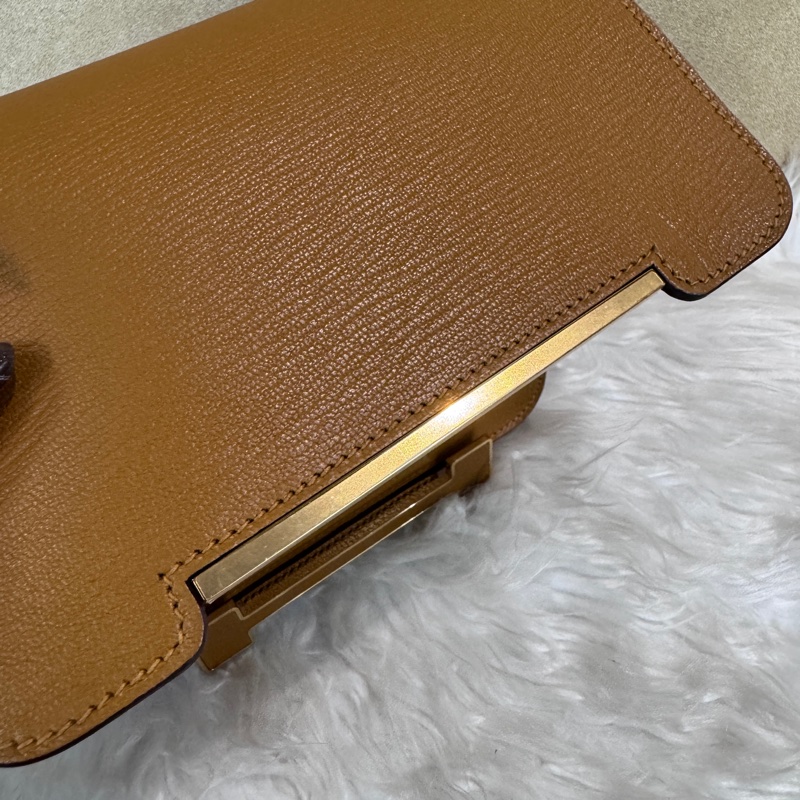 Hermes Geta 28焦糖山羊皮Mysore木屐包 近全新-10