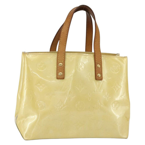 路易威登 Monogram Vernis Reade PM 手提包 Perle M91336 LV Auth 150374