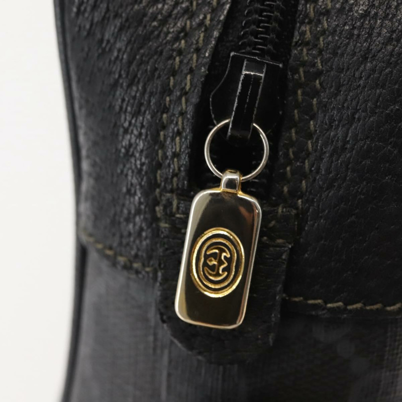 【日本直送】GUCCI GG Supreme Web Sherry Line 手提包 PVC 黑色金色 119 02 088 正品 150341-8