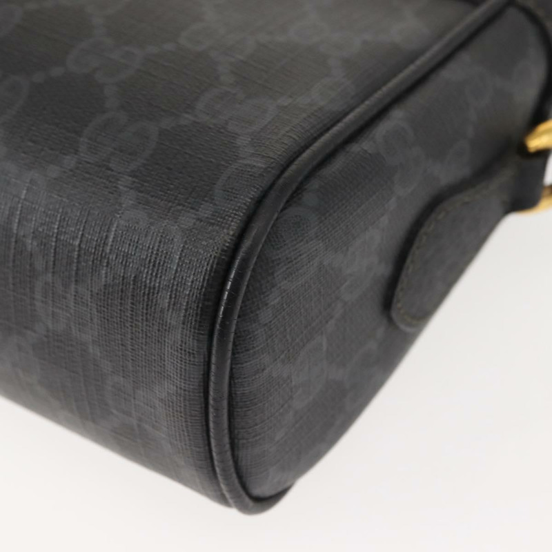 【日本直送】GUCCI GG Supreme Web Sherry Line 手提包 PVC 黑色金色 119 02 088 正品 150341-14