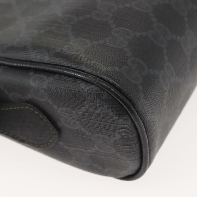 【日本直送】GUCCI GG Supreme Web Sherry Line 手提包 PVC 黑色金色 119 02 088 正品 150341-15