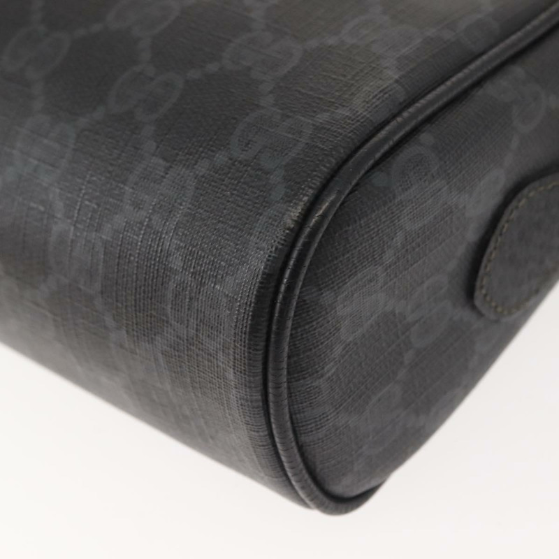 【日本直送】GUCCI GG Supreme Web Sherry Line 手提包 PVC 黑色金色 119 02 088 正品 150341-16