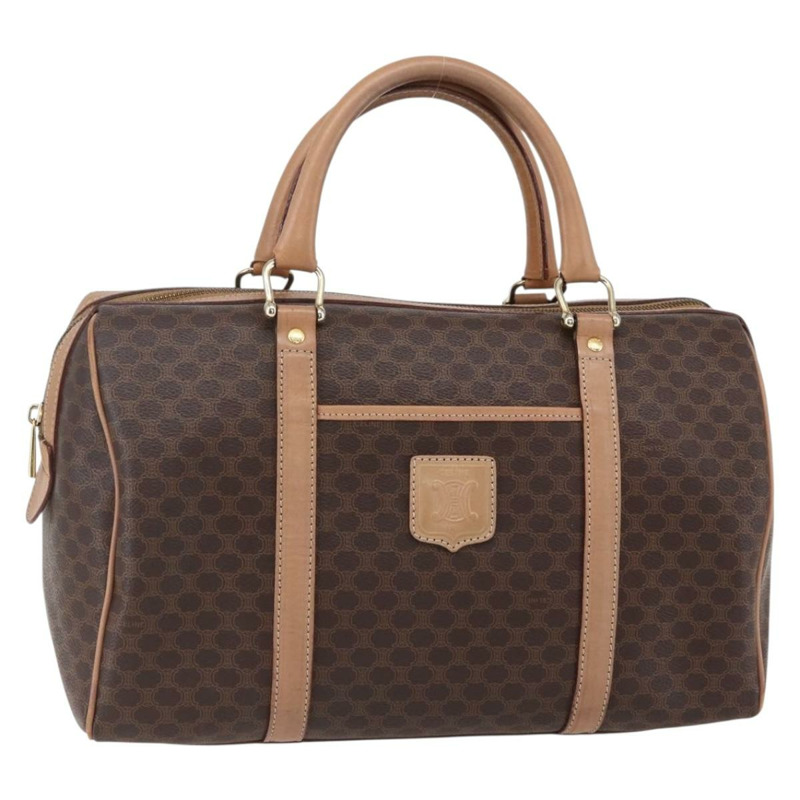 【日本直送】CELINE Macadam帆布波士頓包 PVC棕色金色 正品 147894-0