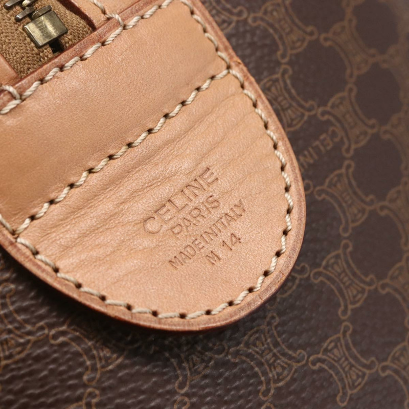 【日本直送】CELINE Macadam帆布波士頓包 PVC棕色金色 正品 147894-11