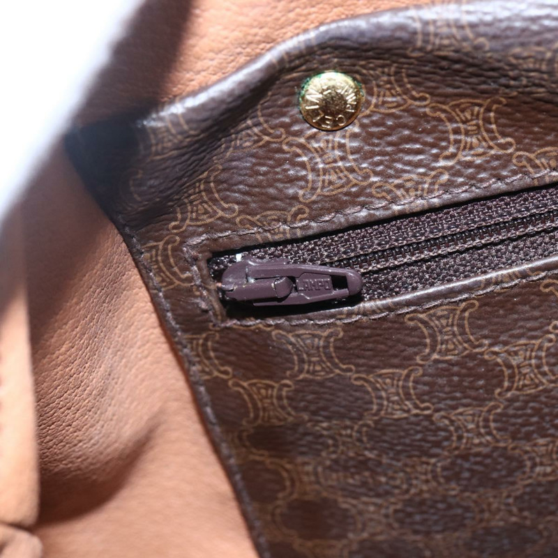 【日本直送】CELINE Macadam帆布波士頓包 PVC棕色金色 正品 147894-18