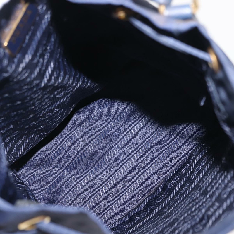 【日本直送】PRADA 尼龍海軍藍金色手提包 正品 150440-10