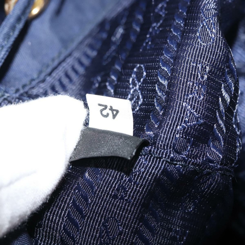 【日本直送】PRADA 尼龍海軍藍金色手提包 正品 150440-11