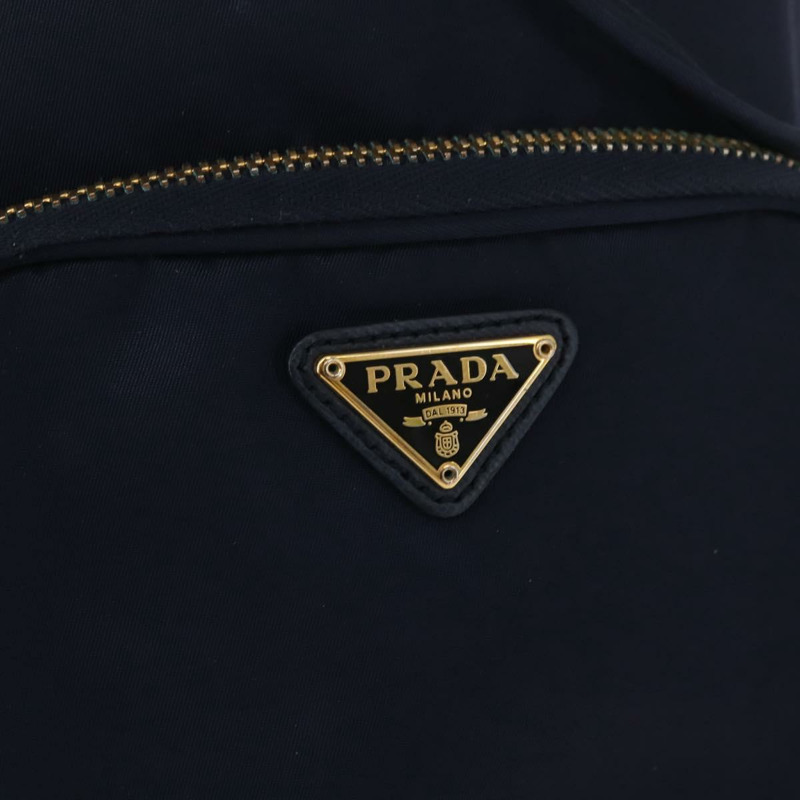 【日本直送】PRADA 尼龍海軍藍金色手提包 正品 150440-16