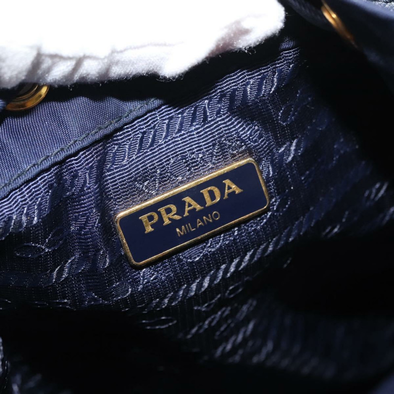 【日本直送】PRADA 尼龍海軍藍金色手提包 正品 150440-19