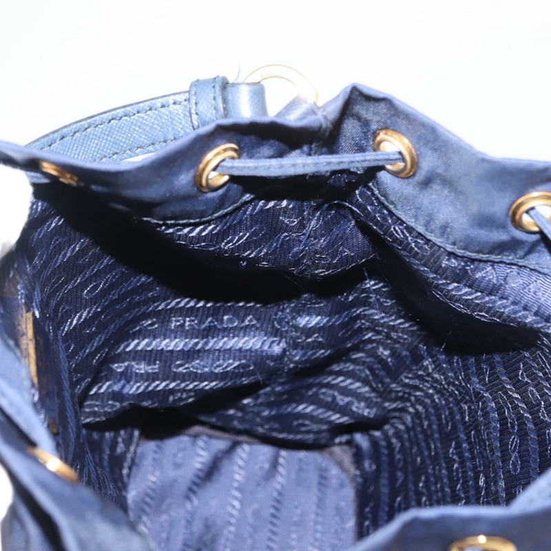 【日本直送】PRADA 尼龍海軍藍金色手提包 正品 150440-20
