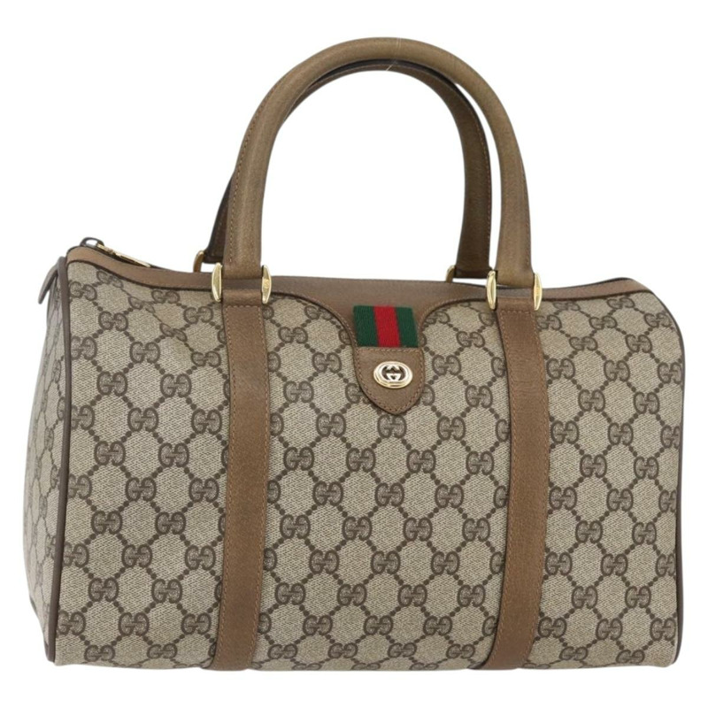 【日本直送】GUCCI GG Supreme Web Sherry Line 波士頓包 PVC 米色 116 02 007 正品 147881-0