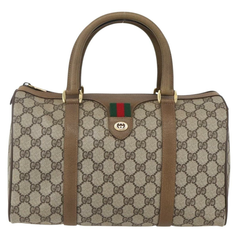 【日本直送】GUCCI GG Supreme Web Sherry Line 波士頓包 PVC 米色 116 02 007 正品 147881-12