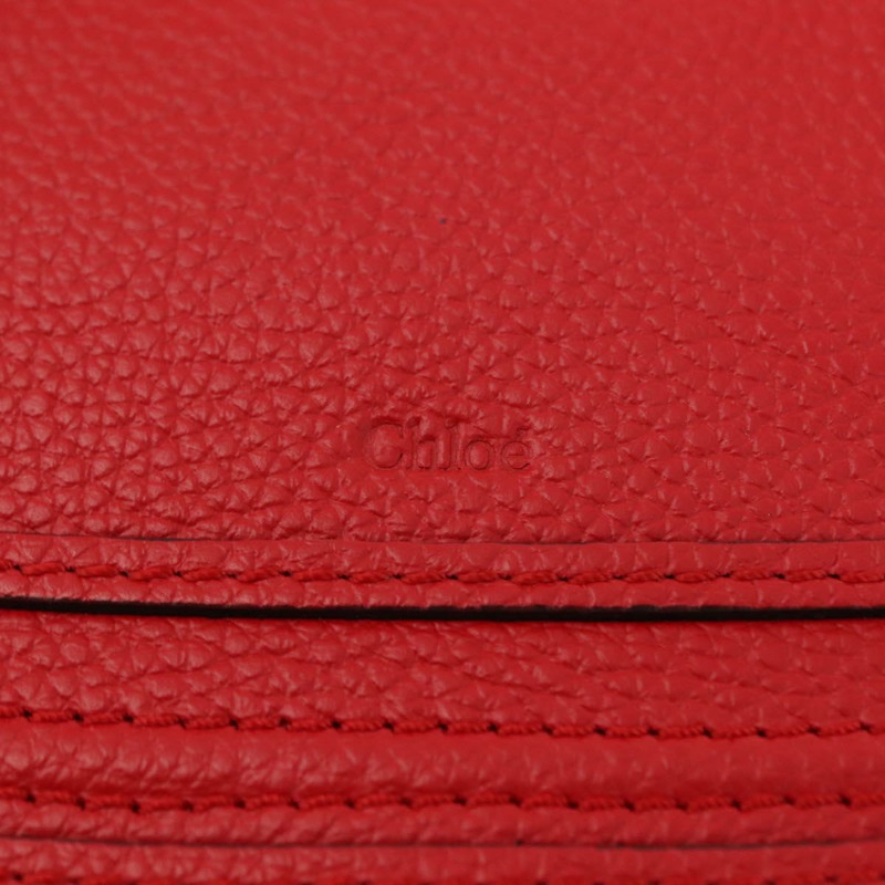 【日本直送】Chloe 手提包 草編皮革 米色 紅色 正品 150475-17