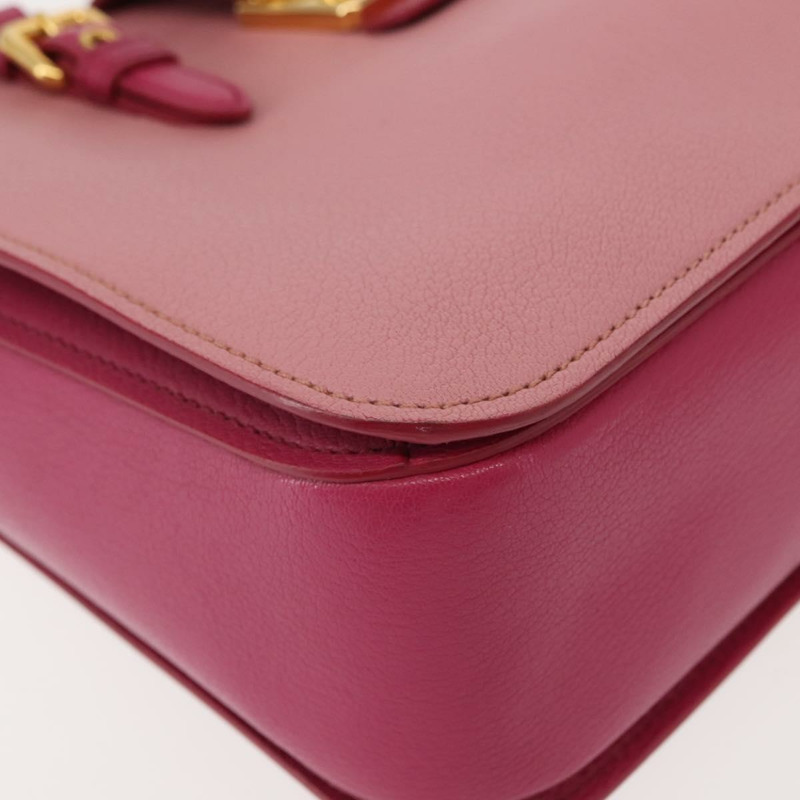 【日本直送】Miu Miu Madras 手提包 皮革 粉紅色 金色 正品 147888-13