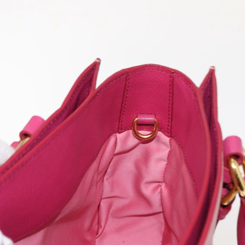 【日本直送】Miu Miu Madras 手提包 皮革 粉紅色 金色 正品 147888-19