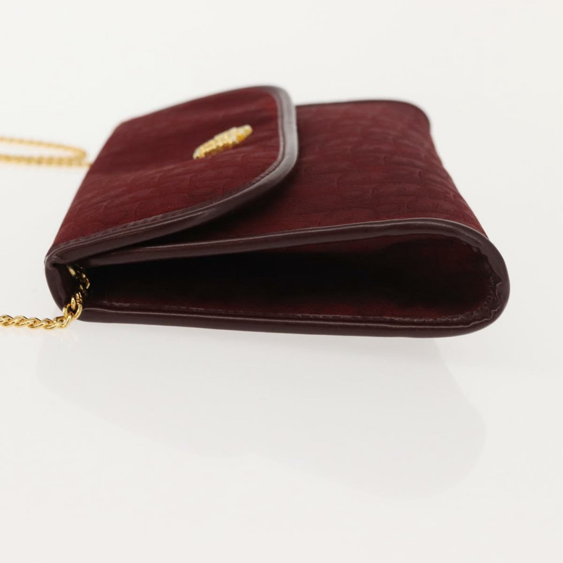 【日本直送】Christian Dior Trotter帆布鏈條單肩包 紅色金色 正品 147885-3