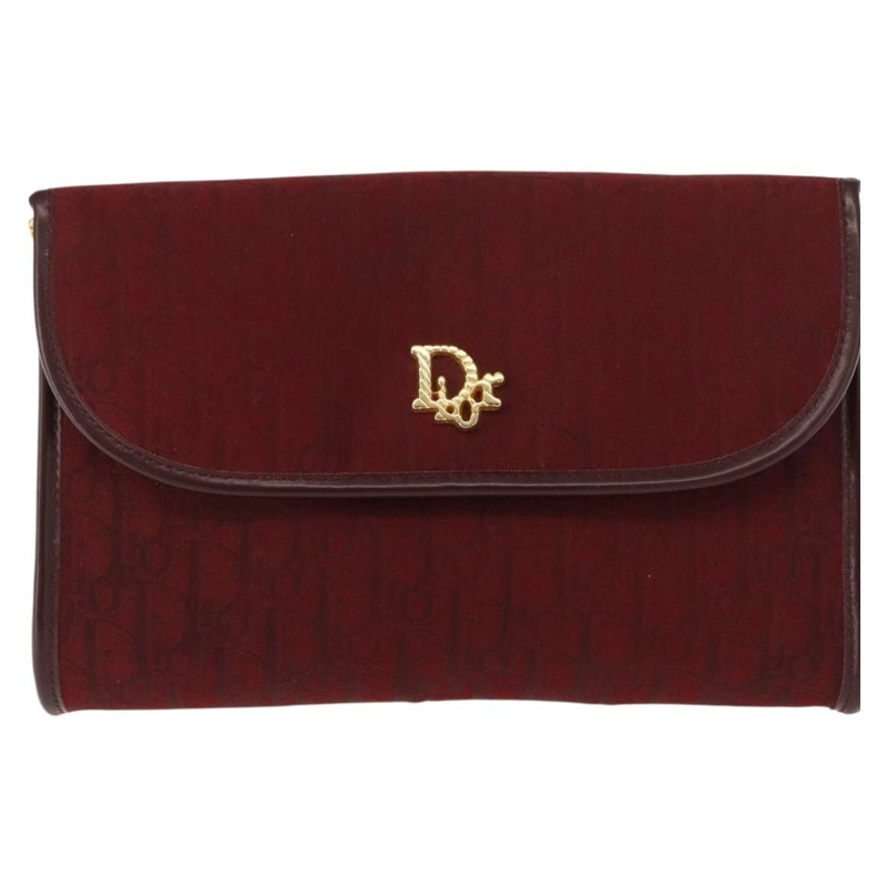 【日本直送】Christian Dior Trotter帆布鏈條單肩包 紅色金色 正品 147885-12