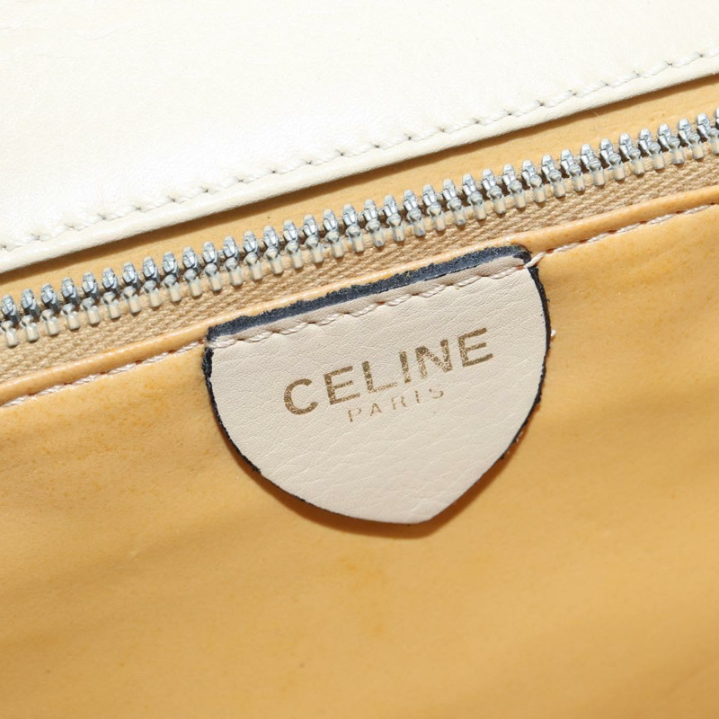 【日本直送】CELINE 皮革單背包 米色 金色 正品 147891-18