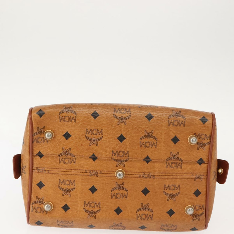 【日本直送】MCM Logoogram Vicetos 手提包 PVC 皮革 棕色 金色 正品 147887-4