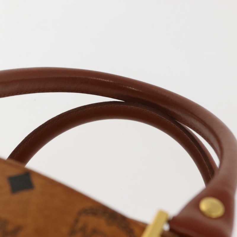 【日本直送】MCM Logoogram Vicetos 手提包 PVC 皮革 棕色 金色 正品 147887-7