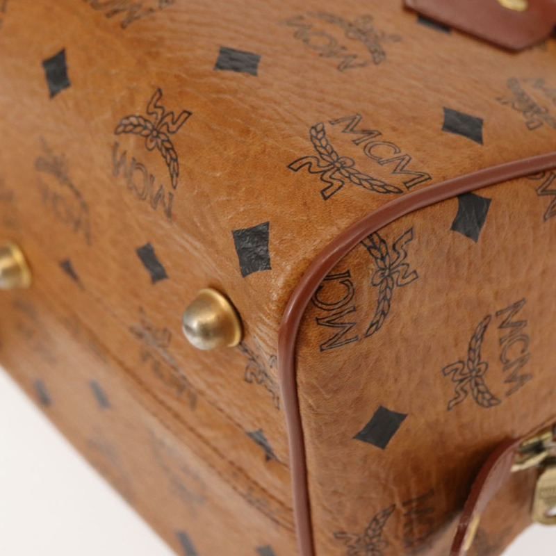 【日本直送】MCM Logoogram Vicetos 手提包 PVC 皮革 棕色 金色 正品 147887-13