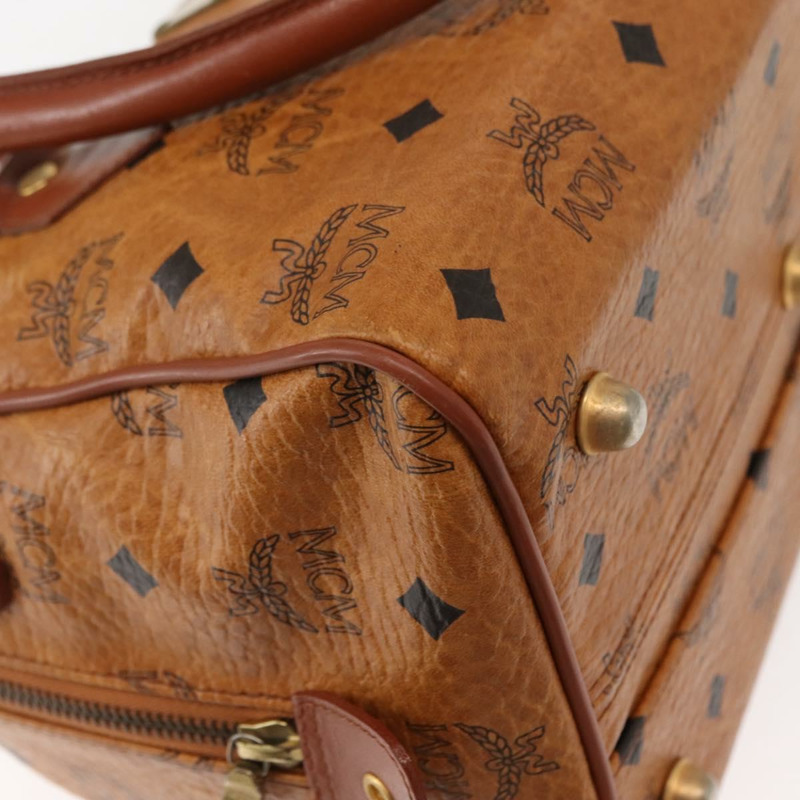 【日本直送】MCM Logoogram Vicetos 手提包 PVC 皮革 棕色 金色 正品 147887-14