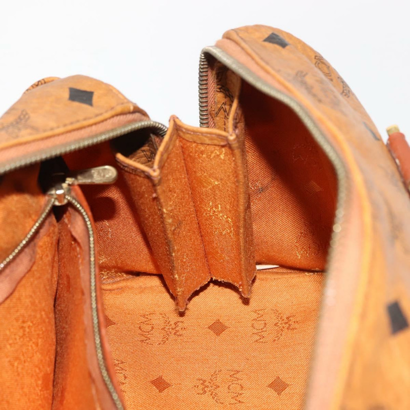 【日本直送】MCM Logoogram Vicetos 手提包 PVC 皮革 棕色 金色 正品 147887-17