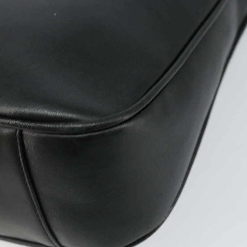 【日本直送】GUCCI 竹節肩背包 皮革 黑色 金色 001 3166 正品 150409-16