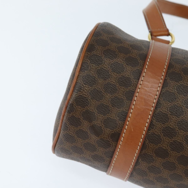 【日本直送】CELINE Macadam帆布肩背包 PVC皮革 棕色 金色 正品 151048-7