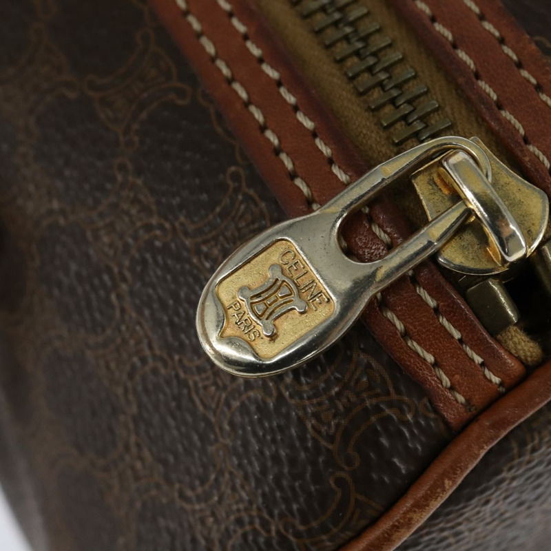 【日本直送】CELINE Macadam帆布肩背包 PVC皮革 棕色 金色 正品 151048-8