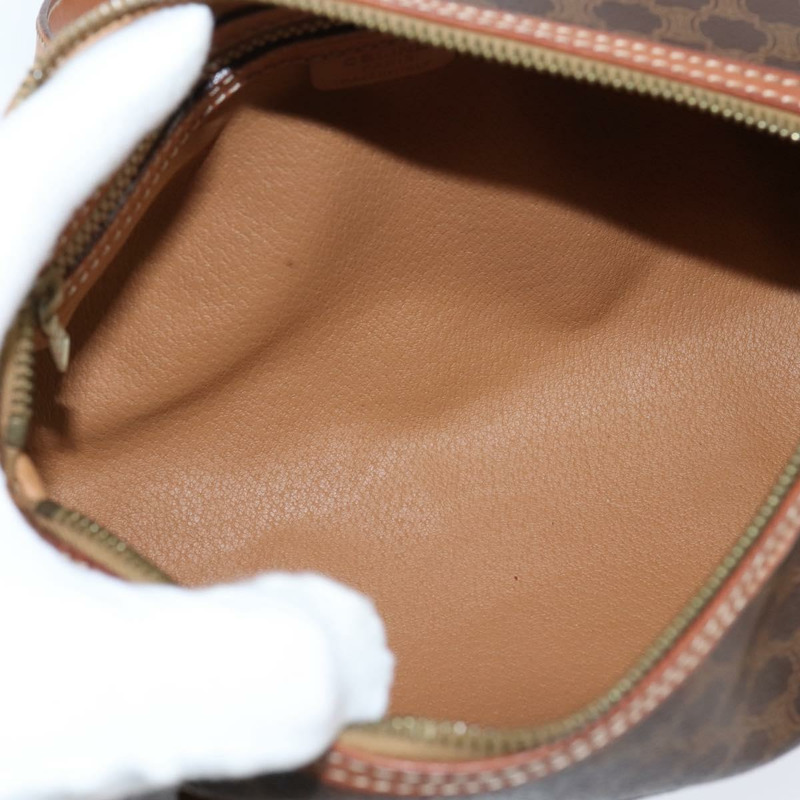 【日本直送】CELINE Macadam帆布肩背包 PVC皮革 棕色 金色 正品 151048-9