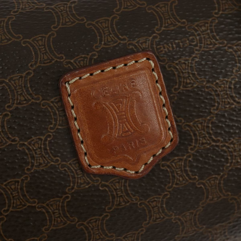 【日本直送】CELINE Macadam帆布肩背包 PVC皮革 棕色 金色 正品 151048-17