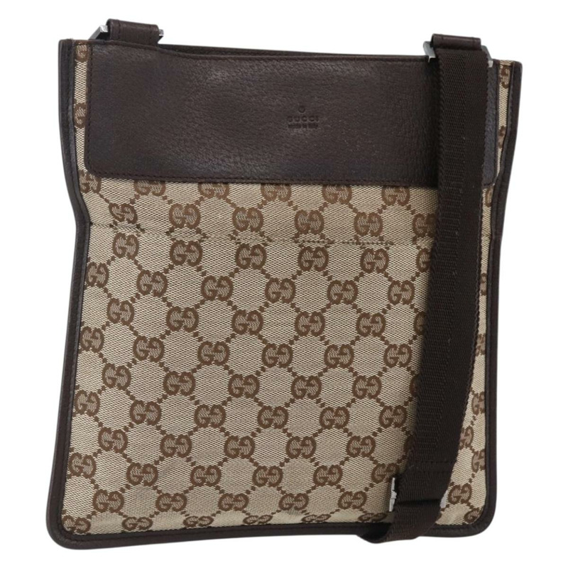 【日本直送】GUCCI GG帆布肩背包 米色 銀色 27639 正品 150997-0