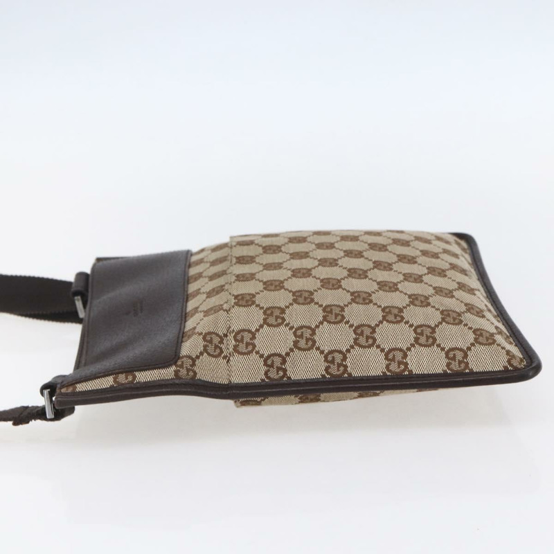 【日本直送】GUCCI GG帆布肩背包 米色 銀色 27639 正品 150997-3