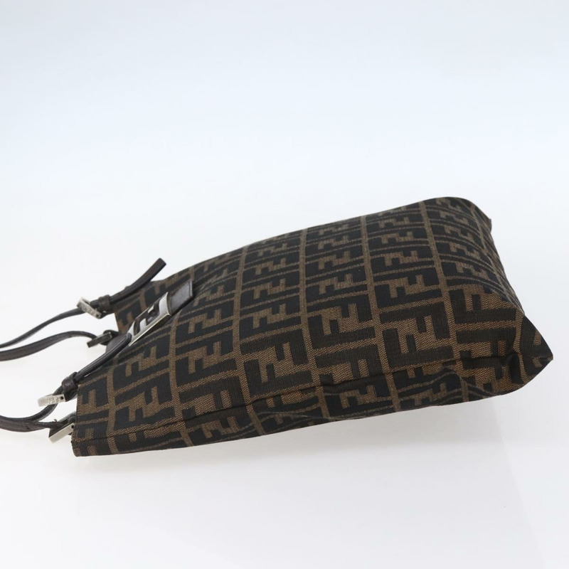 【日本直送】FENDI Zucca 帆布 Mamma Baguette 手袋黑棕色正品 150762-2