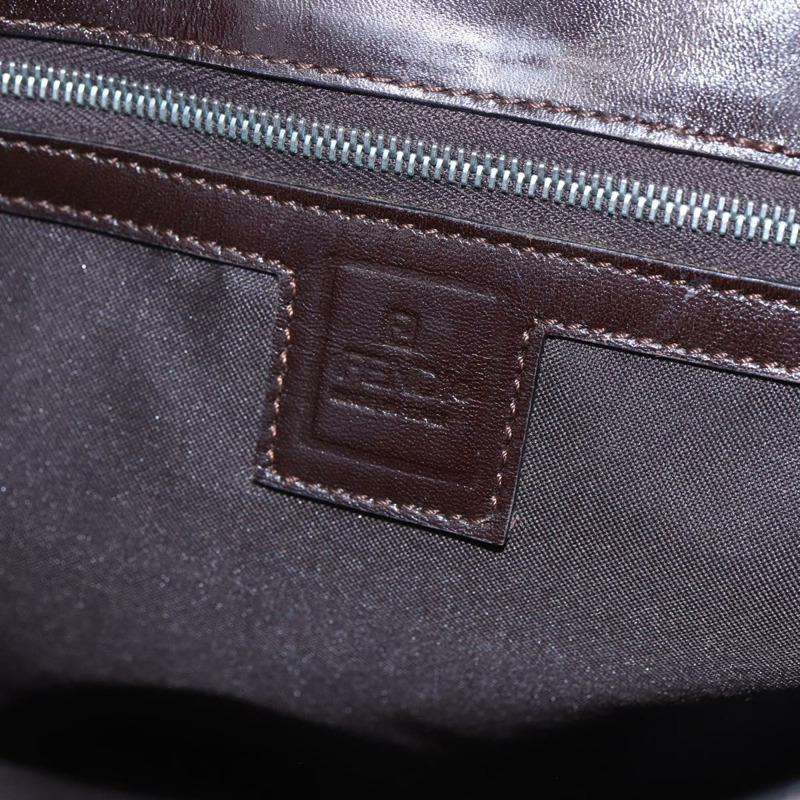 【日本直送】FENDI Zucca 帆布 Mamma Baguette 手袋黑棕色正品 150762-10