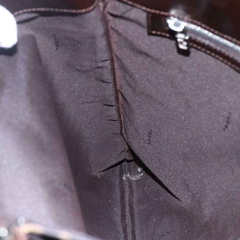 【日本直送】FENDI Zucca 帆布 Mamma Baguette 手袋黑棕色正品 150762-18