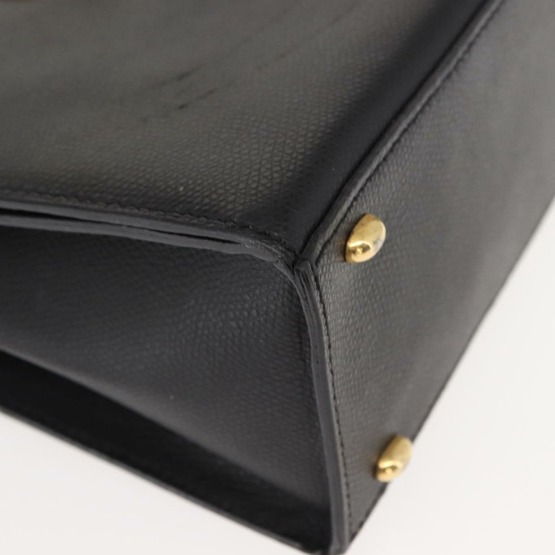 【日本直送】CELINE 手提包 皮革 2way 黑色 金色 Auth 151063-8