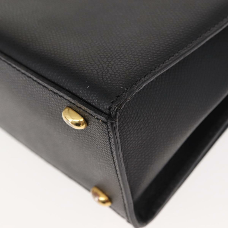 【日本直送】CELINE 手提包 皮革 2way 黑色 金色 Auth 151063-17