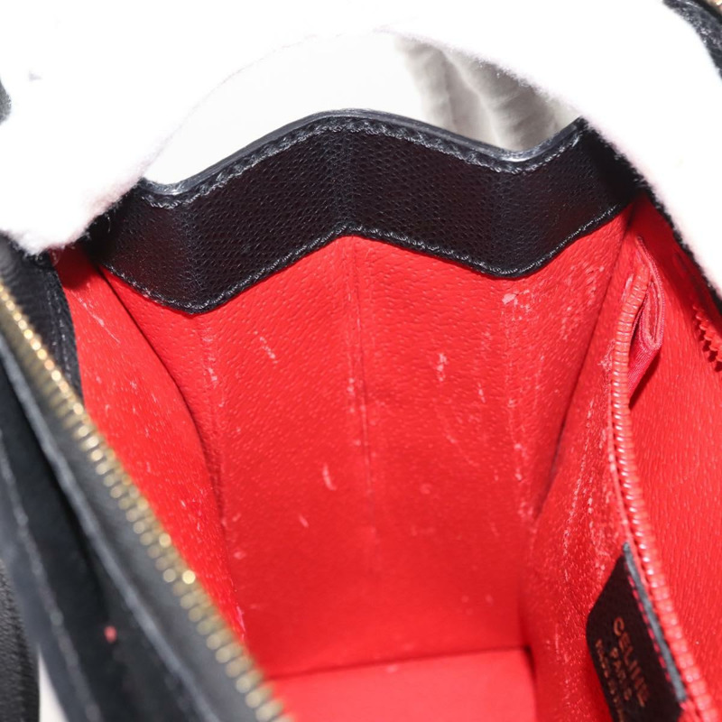 【日本直送】CELINE 手提包 皮革 2way 黑色 金色 Auth 151063-21