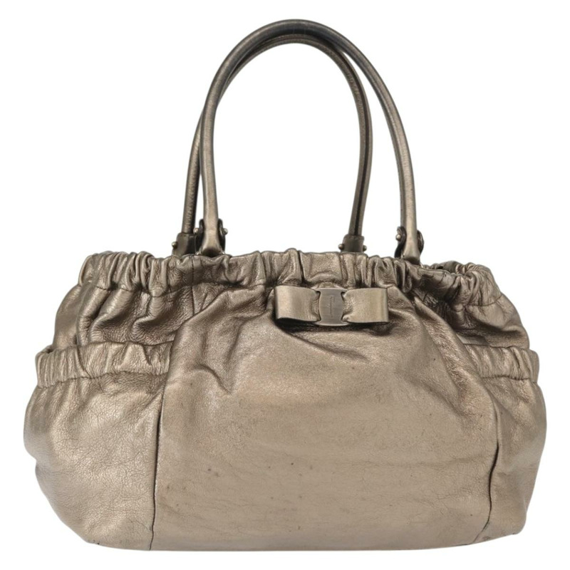 【日本直送】Salvatore Ferragamo Vala 單肩包，皮革材質，金色，正品編號 149548-0