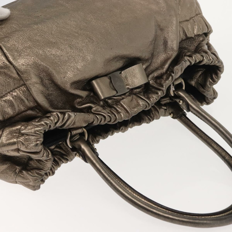 【日本直送】Salvatore Ferragamo Vala 單肩包，皮革材質，金色，正品編號 149548-5