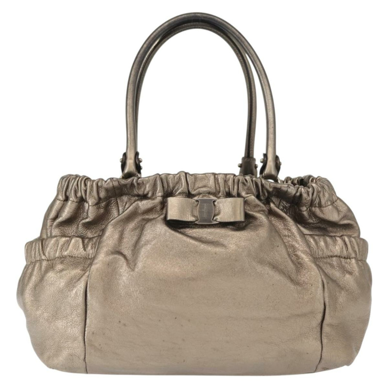 【日本直送】Salvatore Ferragamo Vala 單肩包，皮革材質，金色，正品編號 149548-12